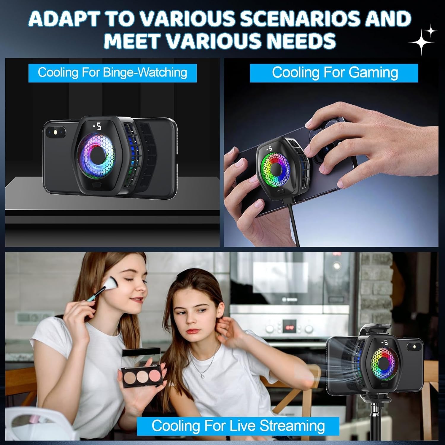Cooler Magnético Para Celular - Enfriamiento Para Streaming Y Gaming