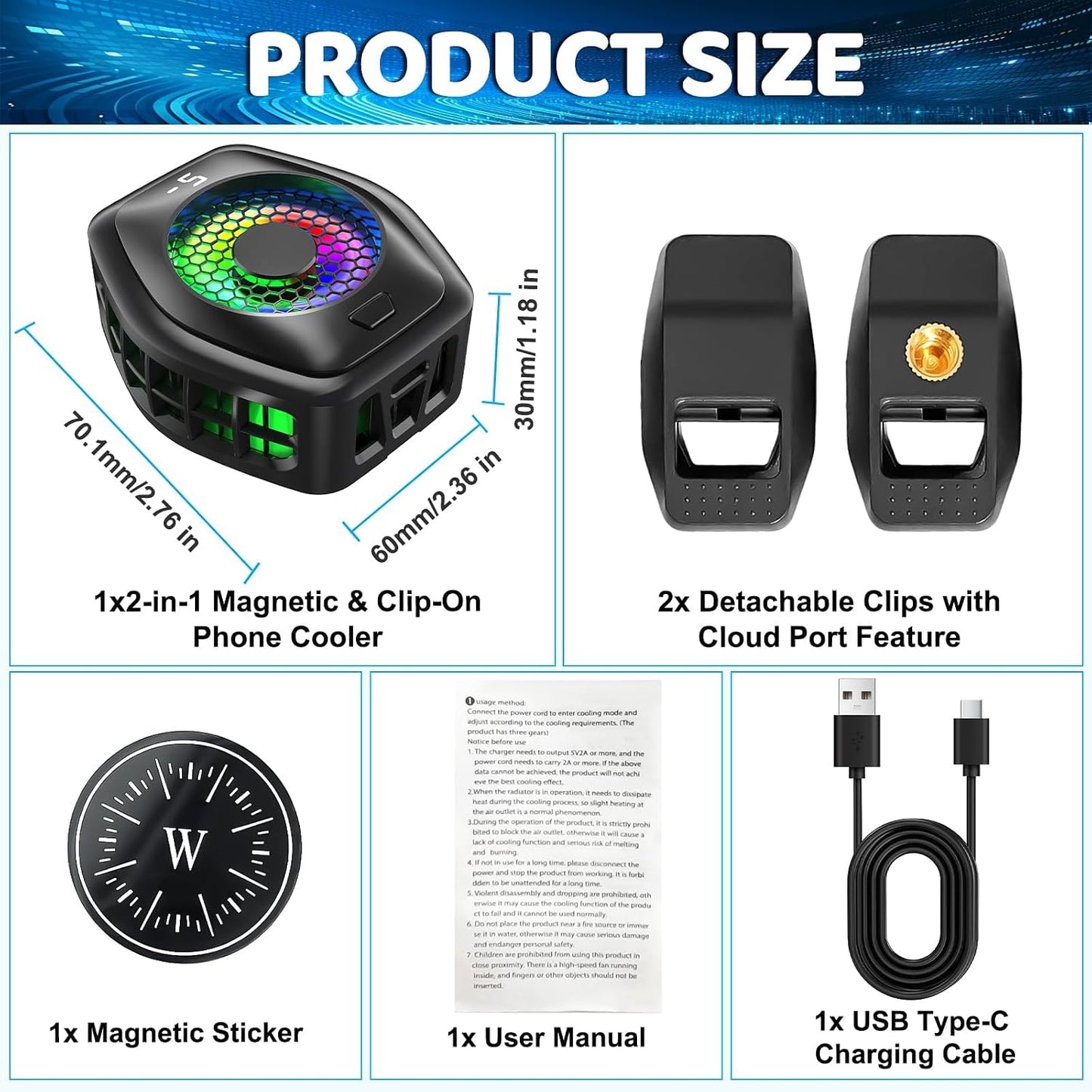 Cooler Magnético Para Celular - Enfriamiento Para Streaming Y Gaming