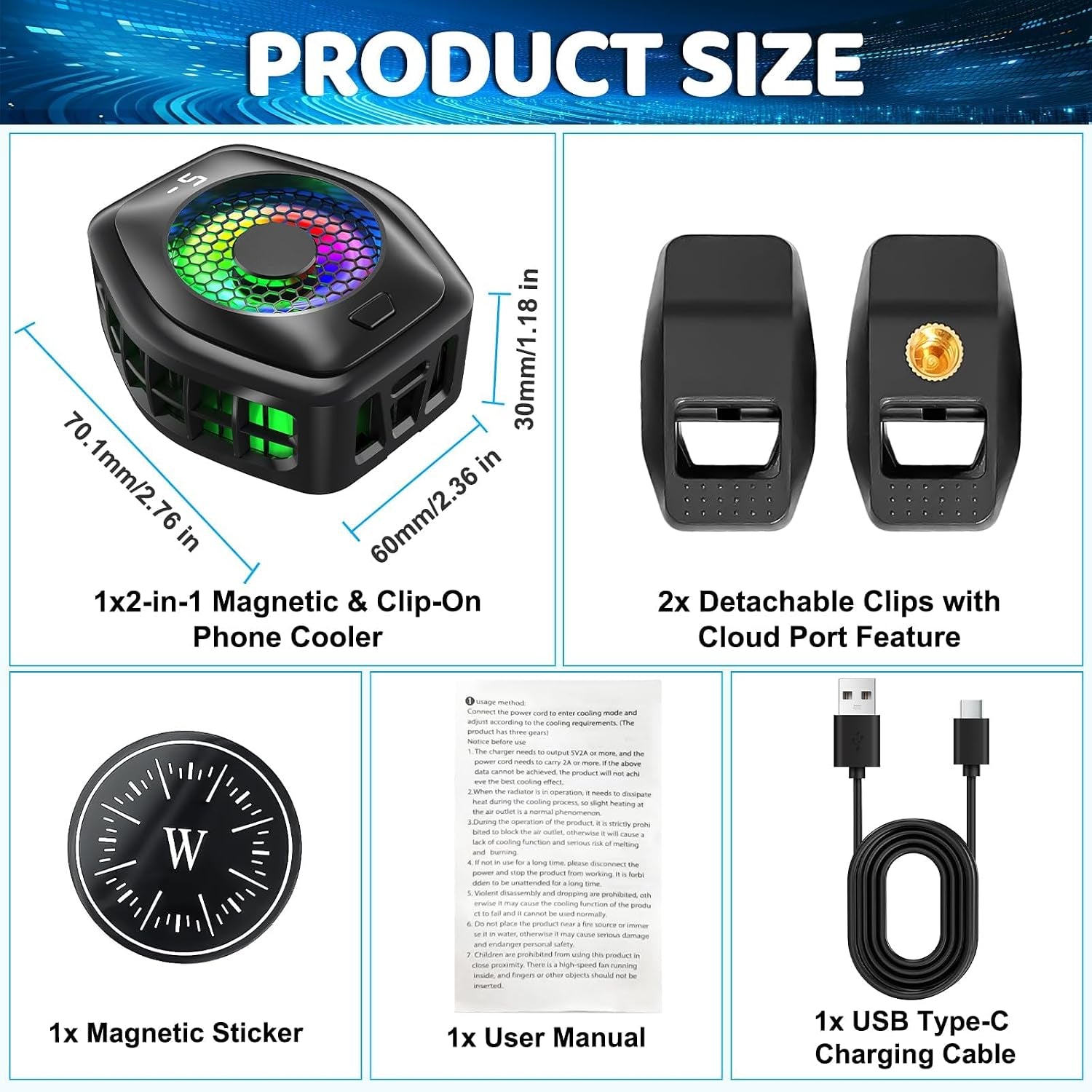 Cooler Magnético Para Celular - Enfriamiento Para Streaming Y Gaming