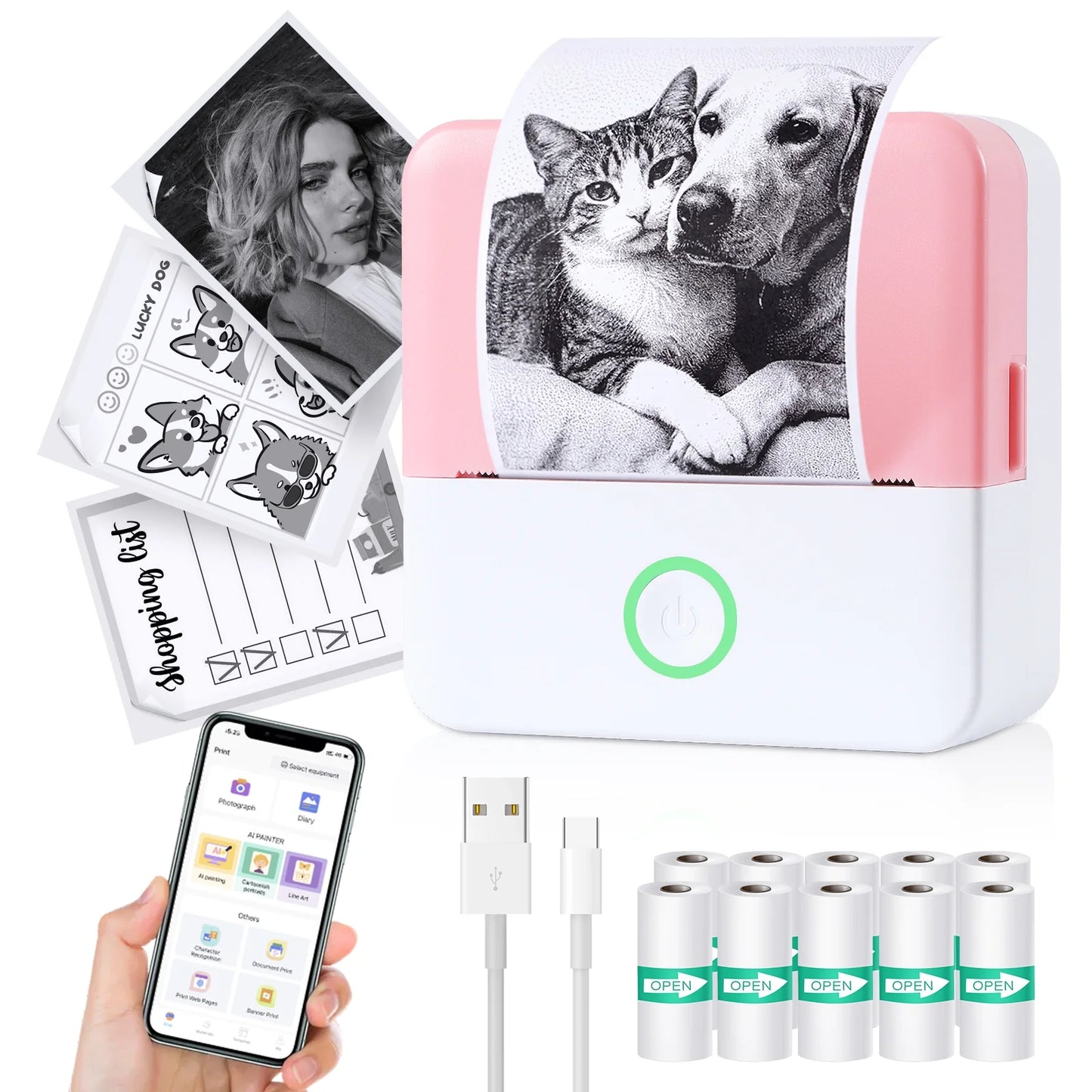 Mini Impresora Térmica Bluetooth Portátil