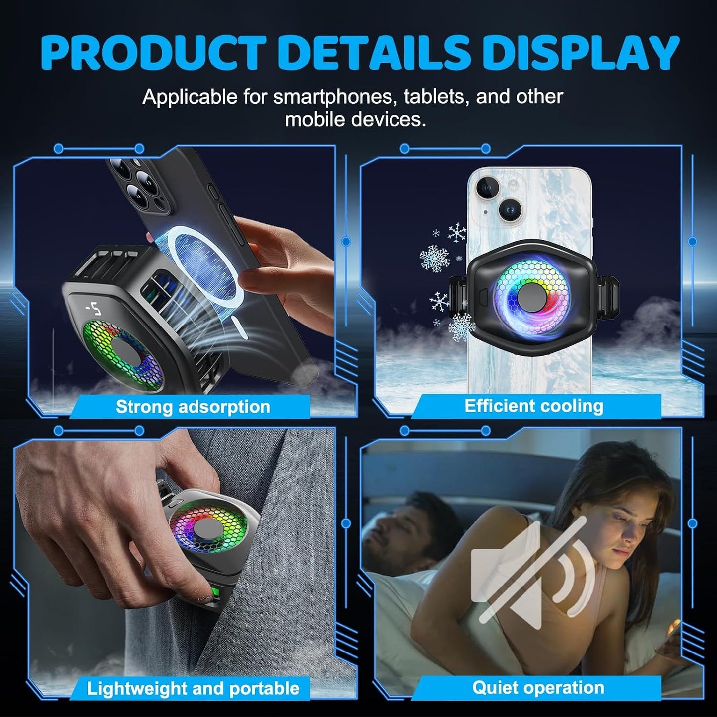 Cooler Magnético Para Celular - Enfriamiento Para Streaming Y Gaming