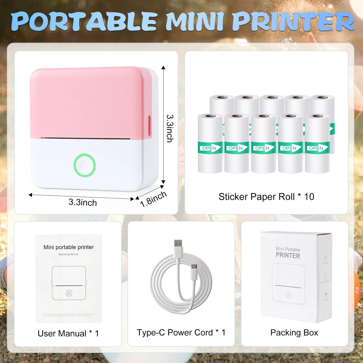 Mini Impresora Térmica Bluetooth Portátil